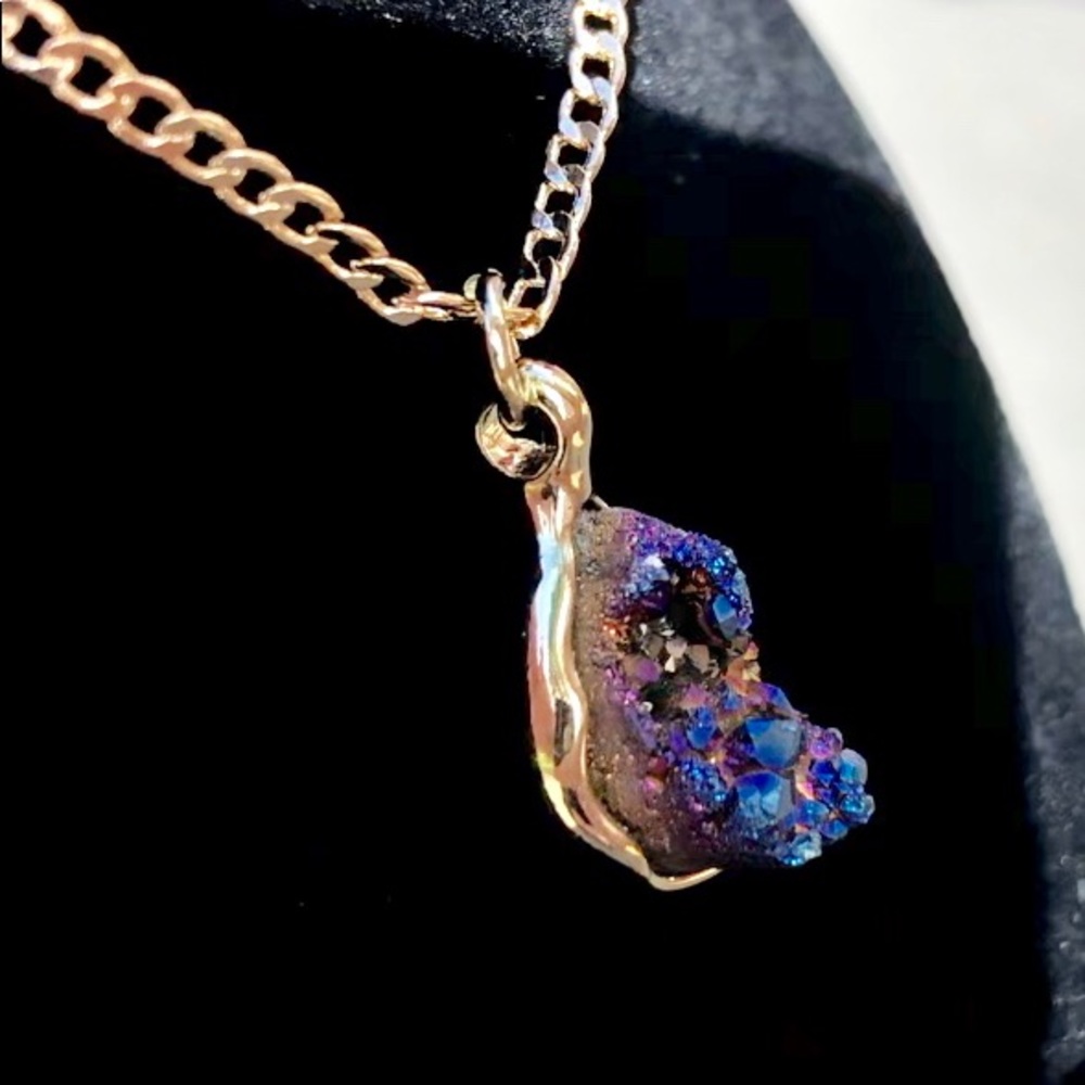 Multi-colored Crystal Pendant necklace included